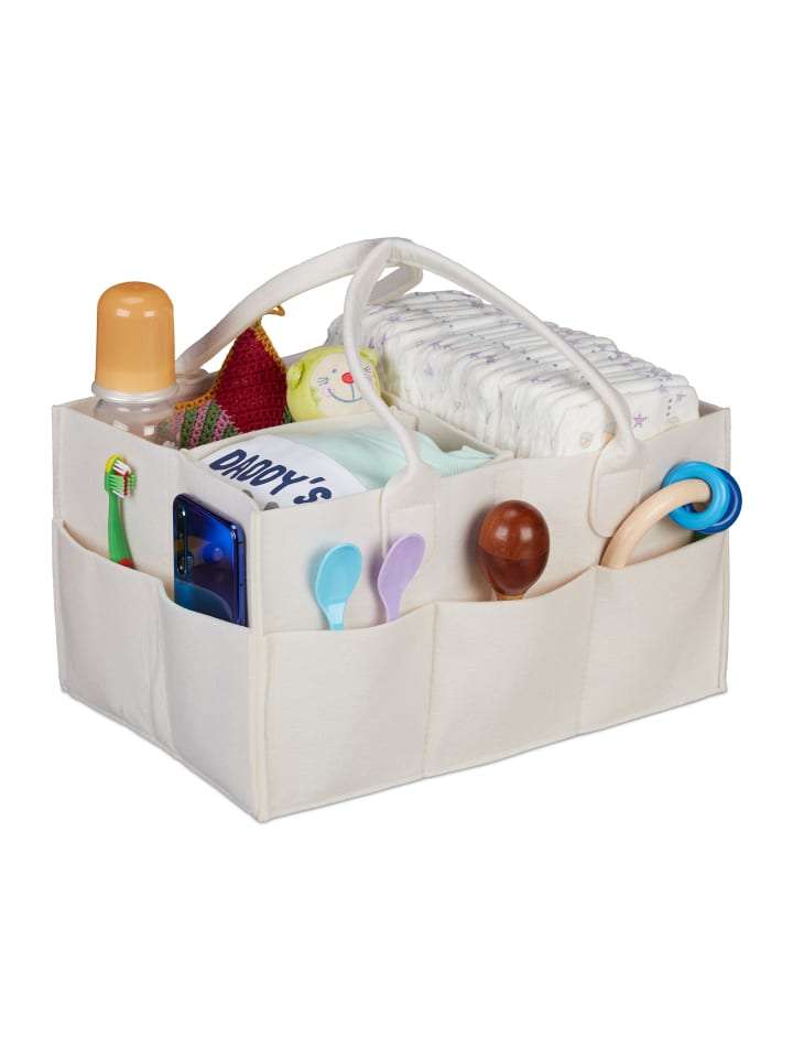 relaxdays Baby-Windel-Caddy in Beige günstig kaufen onesize
