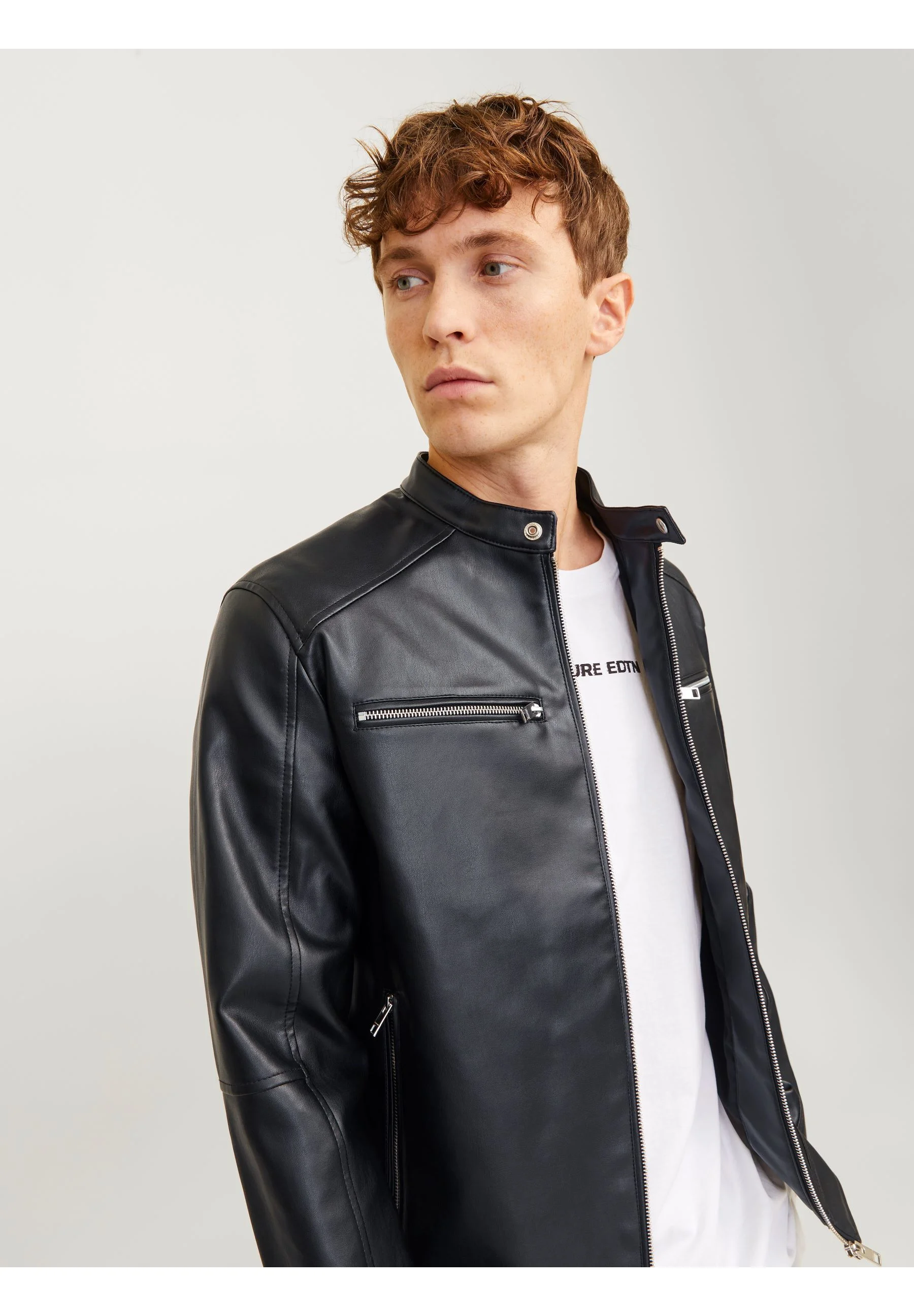 Jack & Jones JCOGRAIN JACKET - Chaqueta de piel sintética