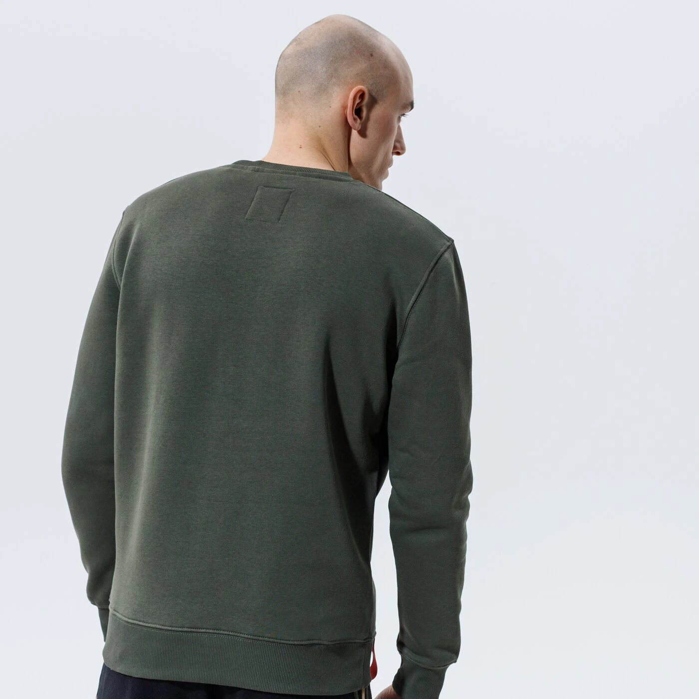 ALPHA INDUSTRIES SWEATSHIRT   BASIC SWEATER SMALL LOGO Khaki