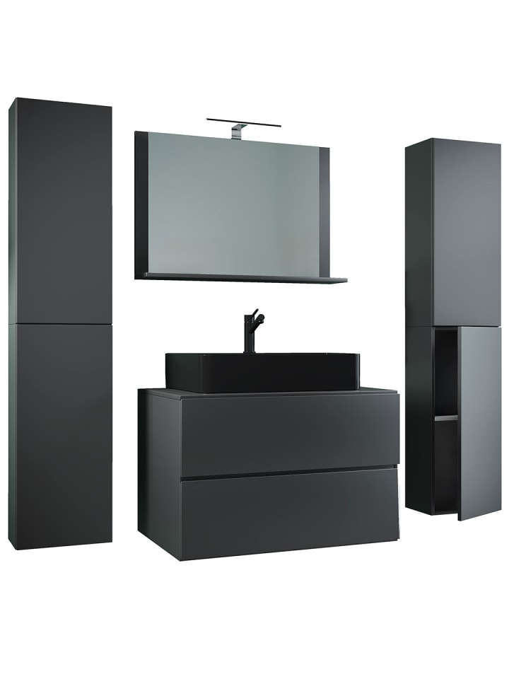 ebuy24 Badmöbelset LendasXLBL anthrazit anthrazit 147 x 52 cm günstig kaufen onesize