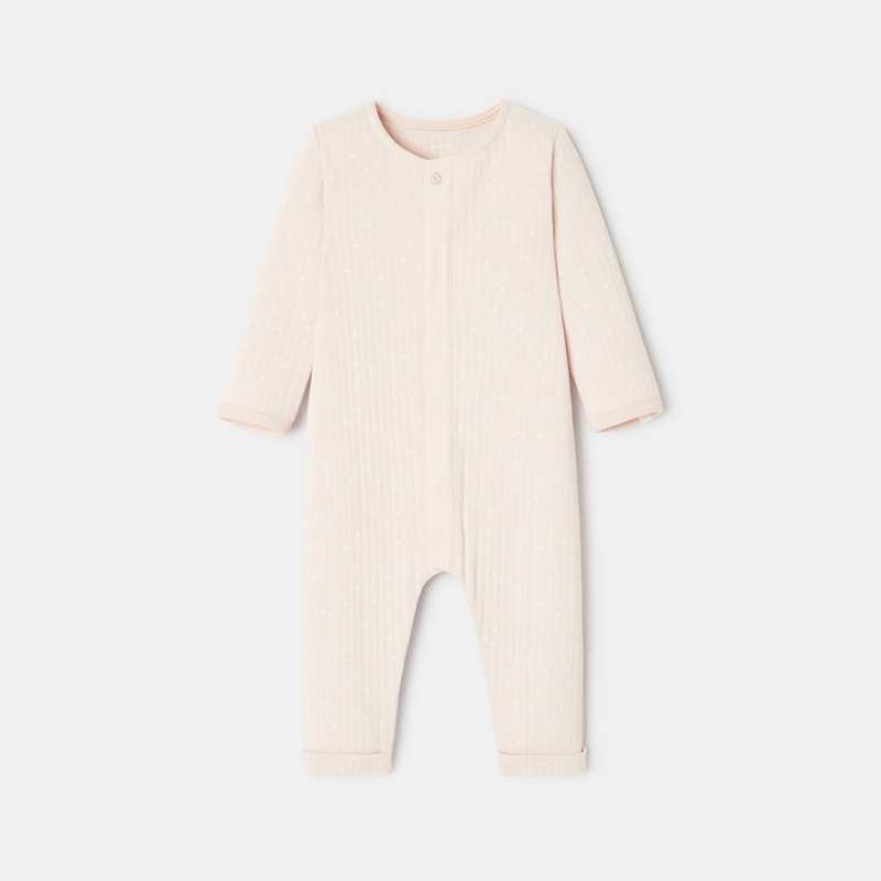 Combinaison en maille tubique rose naissance Absorba