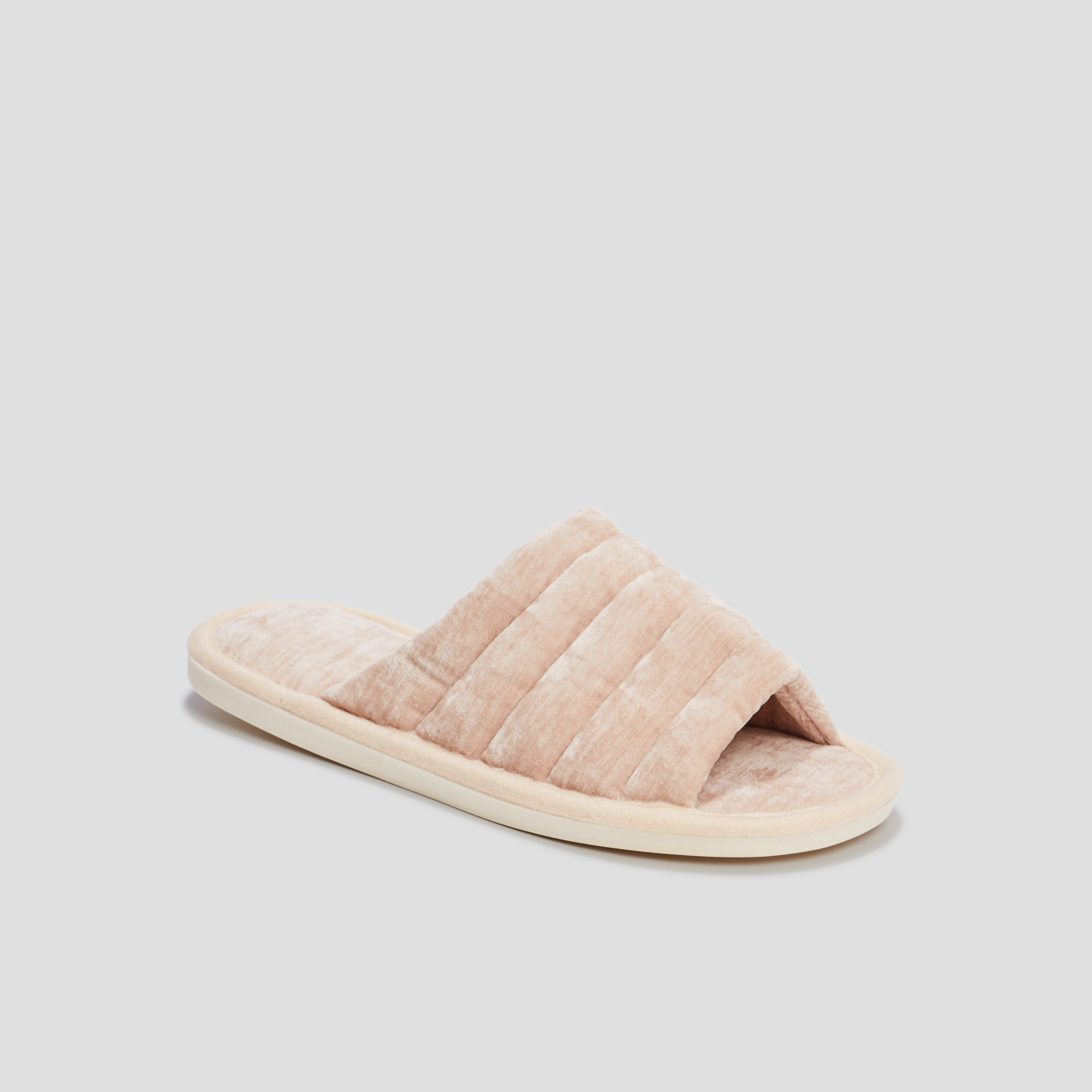 Chaussons mules rose champagne femme | La Halle