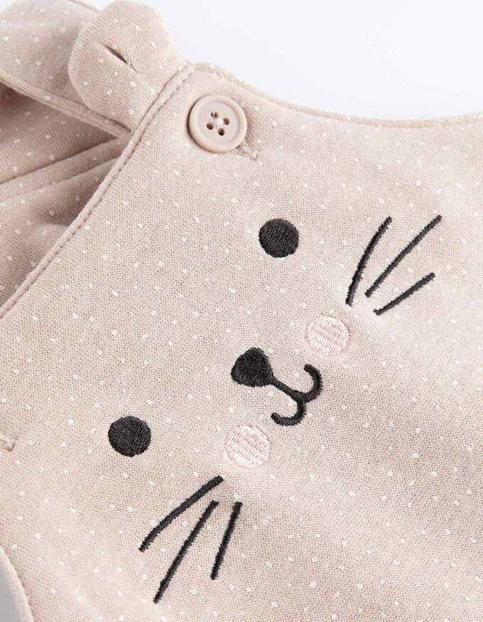 Set aus Langarmshirt und Latzhose - Stickereien