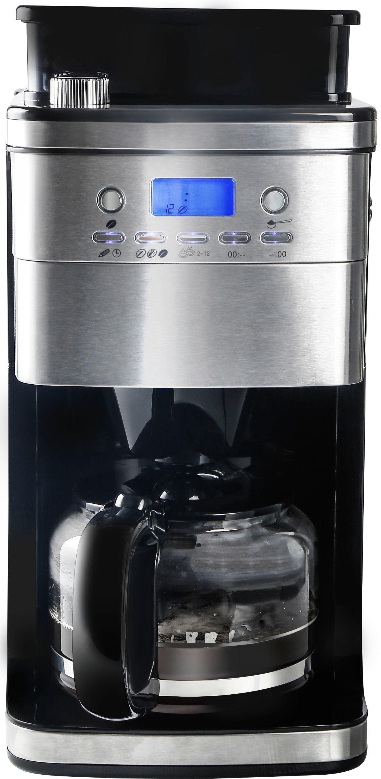 Privileg Kaffeemaschine mit Mahlwerk CM4266-A, 1,5l Kaffeekanne, Papierfilter 1x4, für ganze Bohnen oder gemahlenen Kaffee geeignet