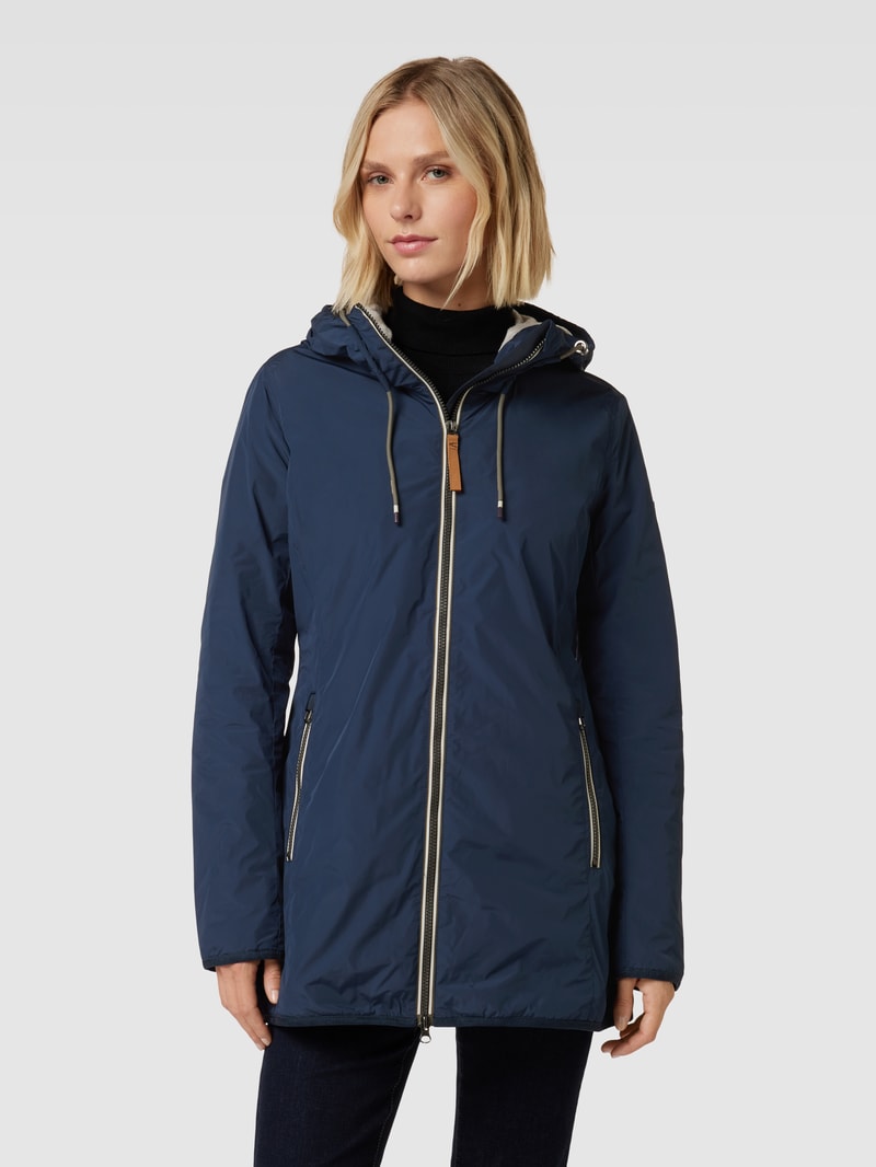 Parka mit Zweiwege-Reißverschluss in marineblau