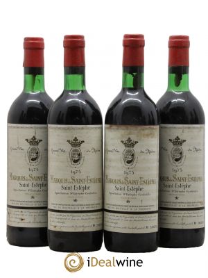 Marquis de Saint Estèphe  1975 - Lot de 4 Bouteilles