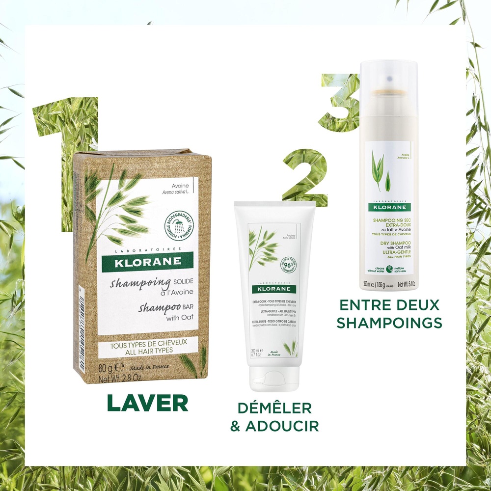 Klorane Klorane - Avoine - Shampoing Solide Extra-doux au lait d’Avoine - Usage fréquent Shampoing