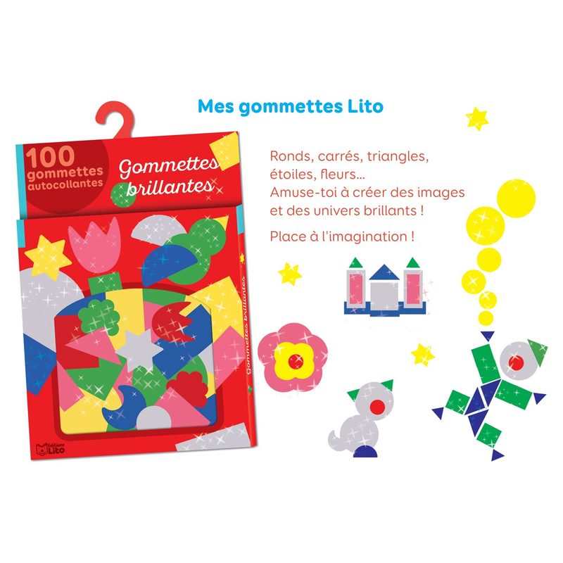 Pochette Mes gommettes Lito Gommettes brillantes