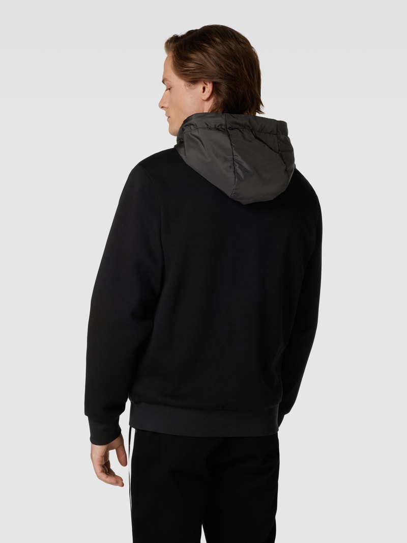 Sweatjacke mit Steppnähten Modell 'Salvi' in schwarz