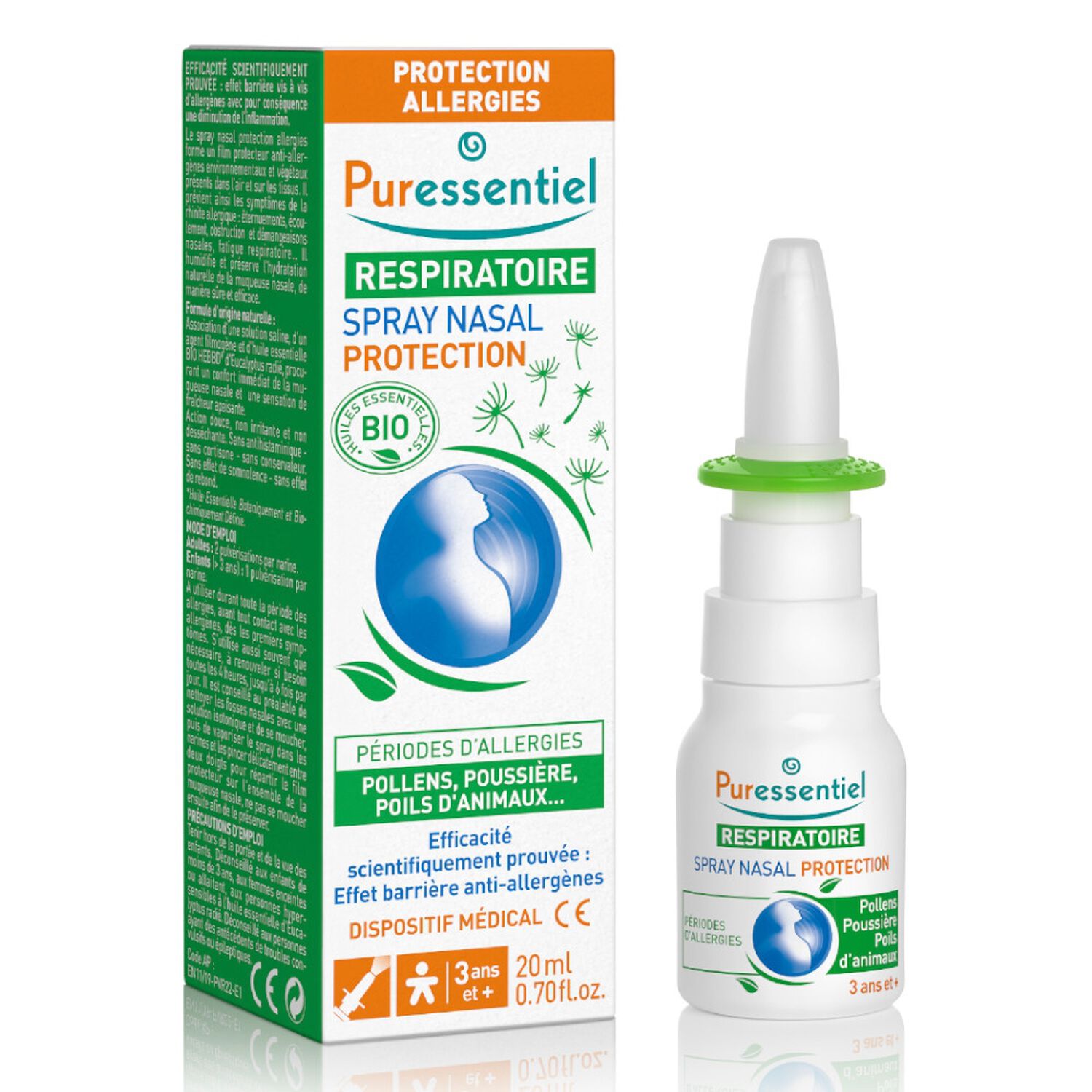 Puressentiel Respiratoire Spray Nasal Protection Allergies 20 ml