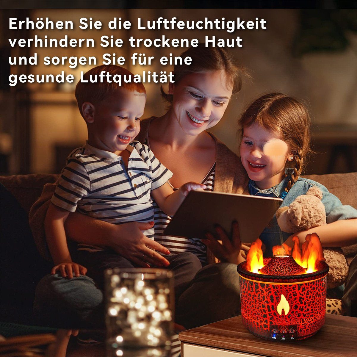 Hikeren Luftbefeuchter Aroma Diffuser mit Nachtlicht,2 Zerstäubungsmodi und Timer,300ml