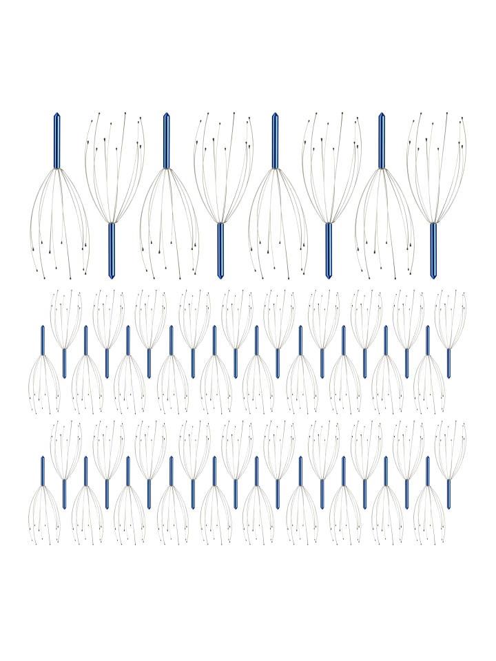 relaxdays 48x Kopfmassagegerät in Blau günstig kaufen onesize