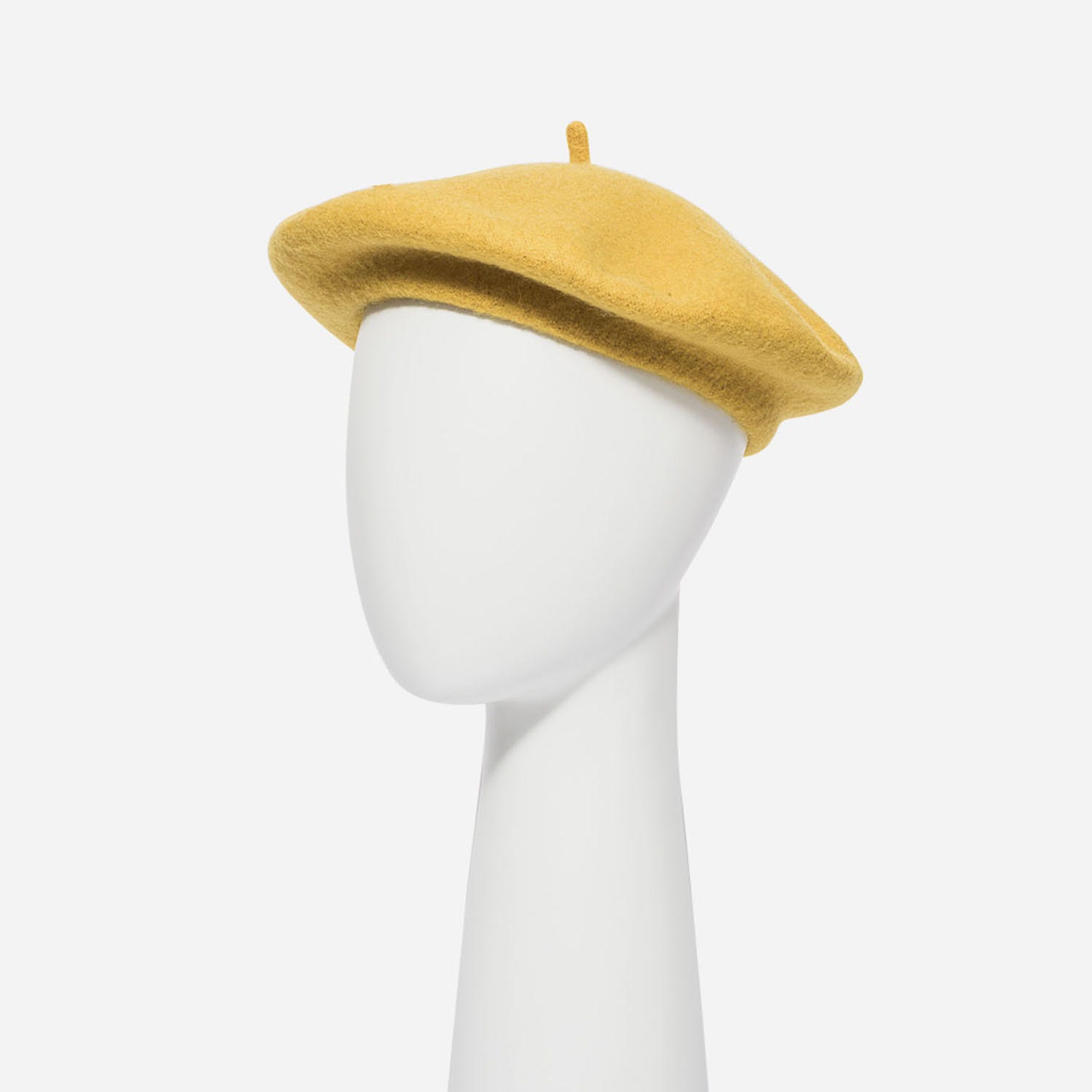 Béret jaune safran en laine