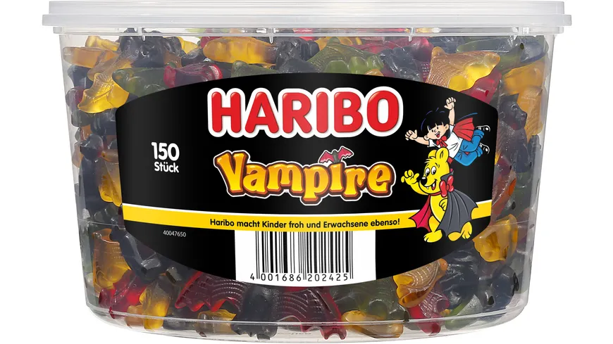 Haribo Fruchtgummi mit Lakritz Vampire Runddose 1200 g