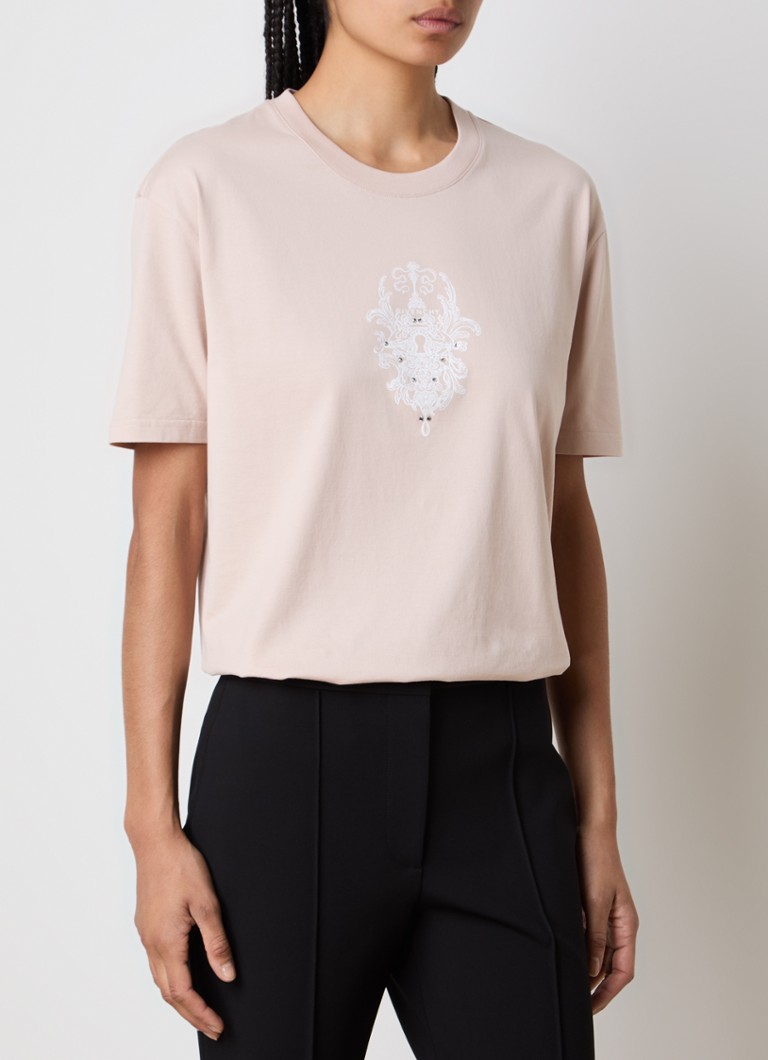 T-shirt Givenchy con logo stampato e strass