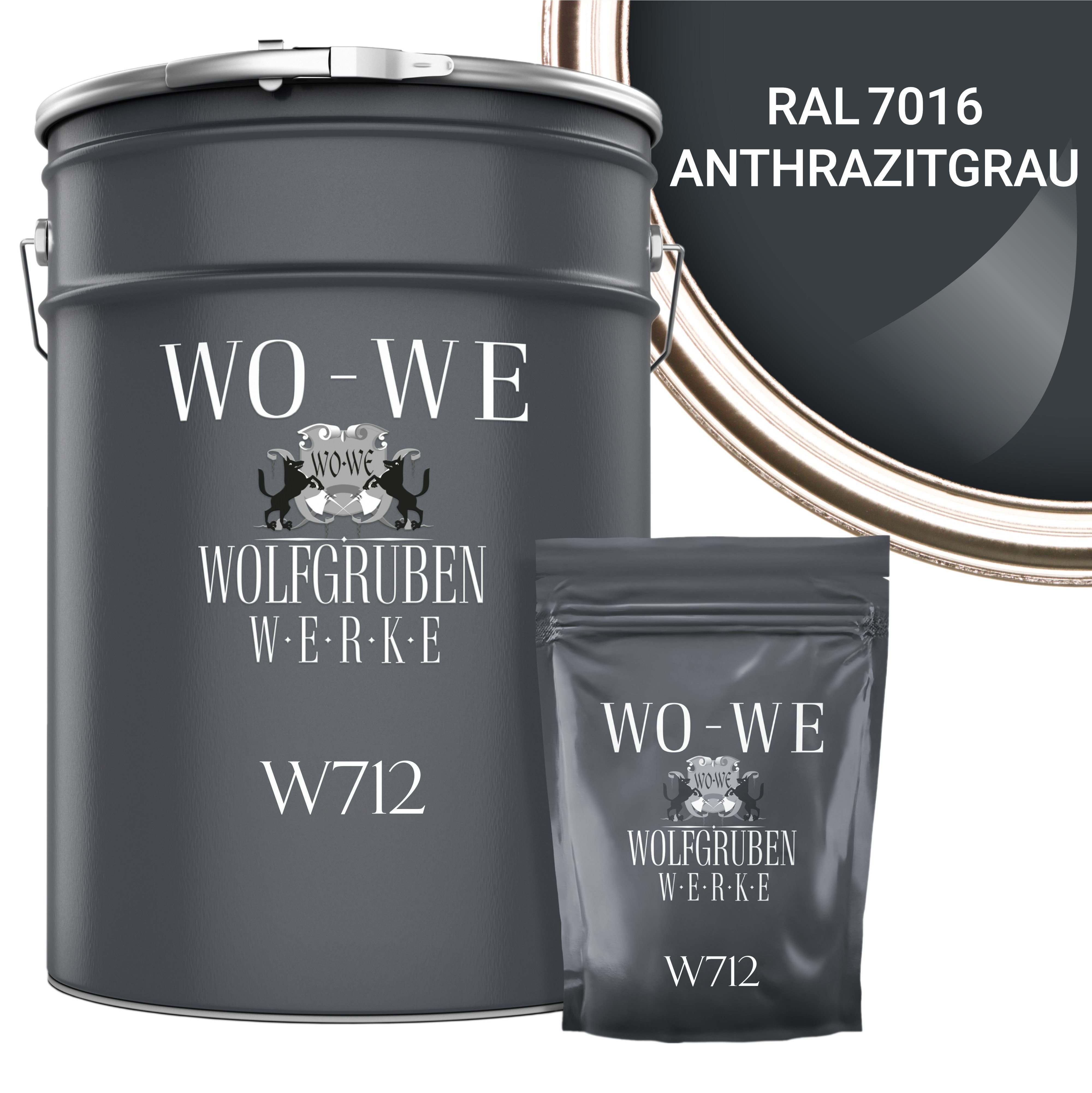 WO-WE Fliesenlack 2K Fliesenfarbe Fliesen Lack Bodenfliesen W712, 2,5-20Kg, MATT, Epoxidharz
