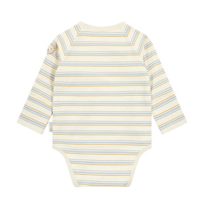 Wickelbody langarm, beige für Jungs