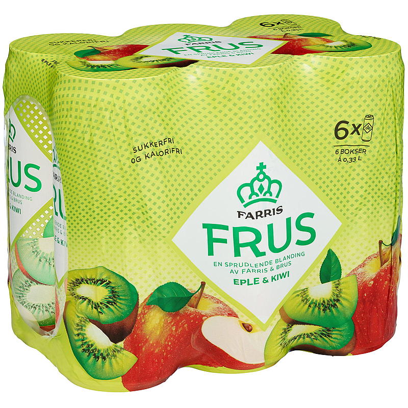 Farris Farris Frus 0,33 l boks 6-pk eple/kiwi