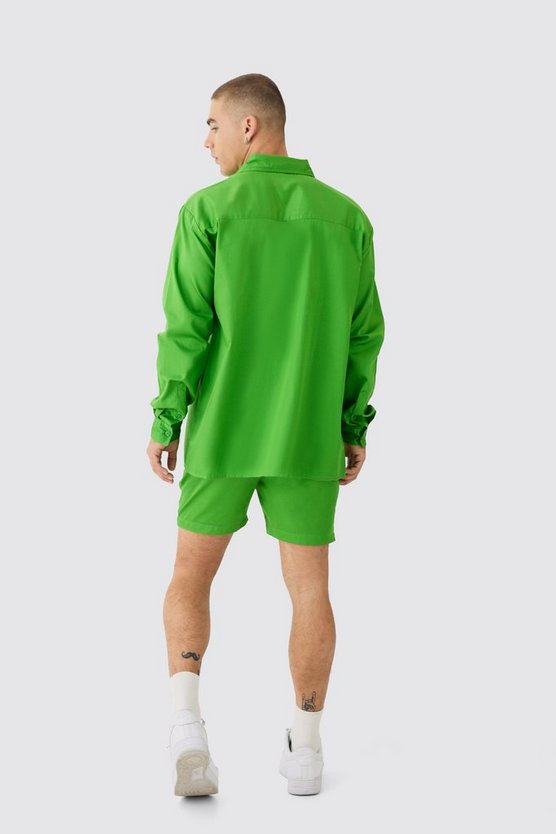 Oversize Shorts-Set mit Logo-Bund