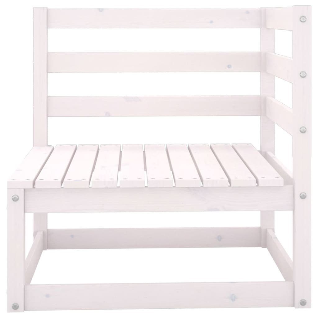 vidaXL Loungesofa 2-tlg. Garten-Lounge-Set mit Kissen Weiß Kiefer Massivholz, 1 Teile