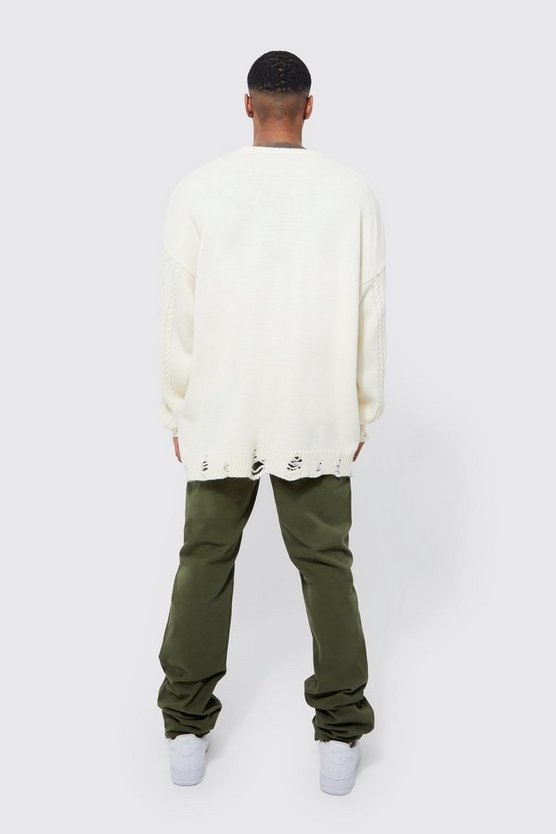 Camouflage Cargohose mit Rissen