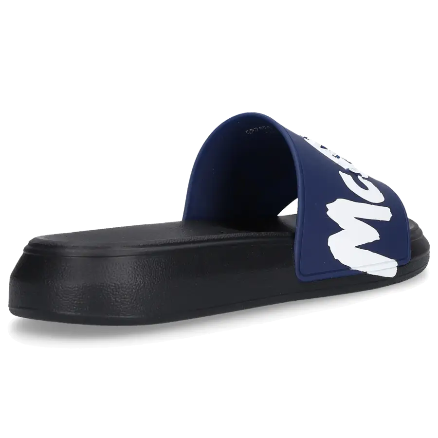 Alexander McQueen - Badeschuhe SLIDER Gummi - blau