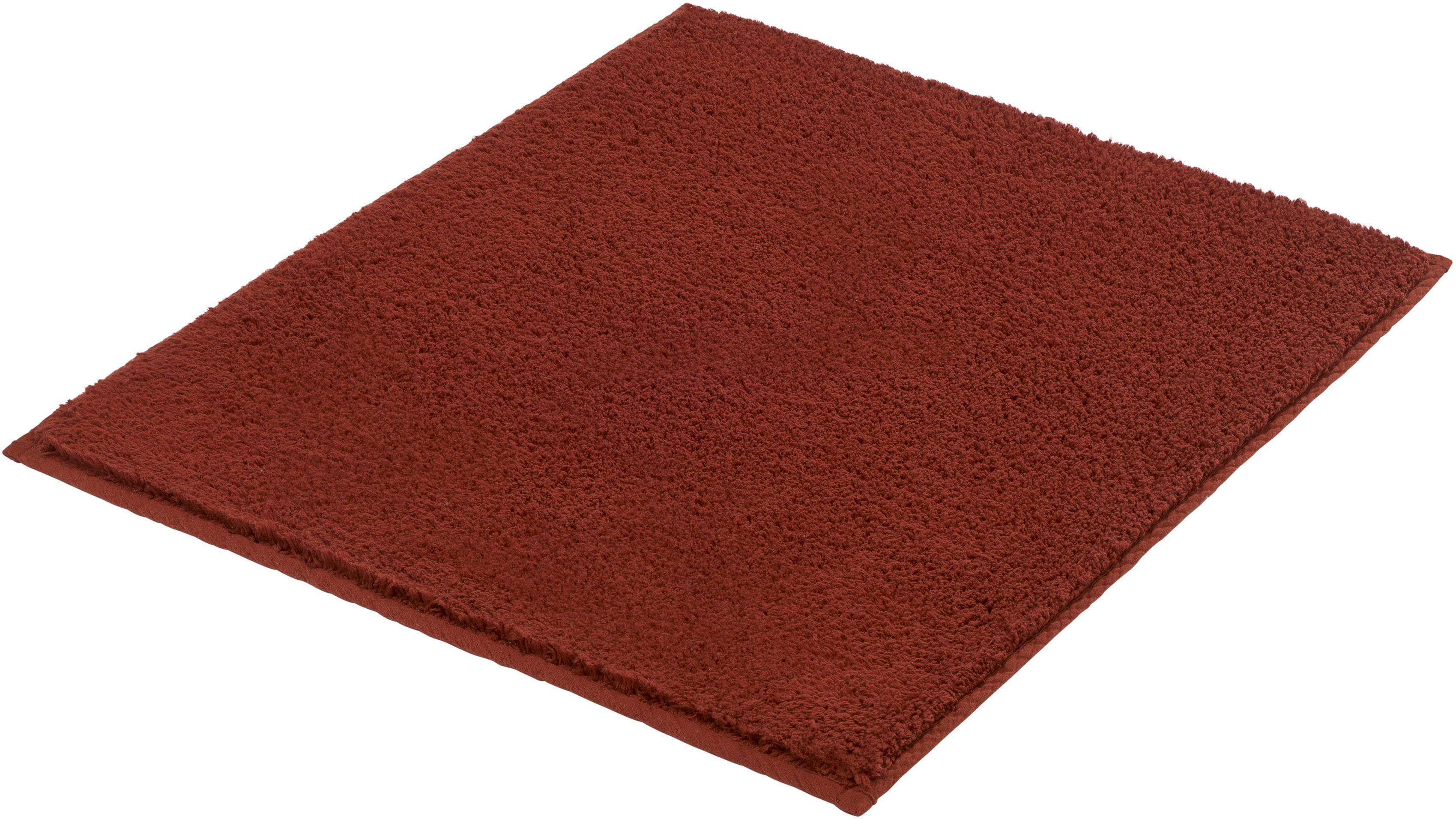 Badematte Kansas Kleine Wolke, Höhe 15 mm, rutschhemmend beschichtet, fußbodenheizungsgeeignet, Baumwolle, rechteckig, Badteppich, Uni Farben, reine Baumwolle, waschbar