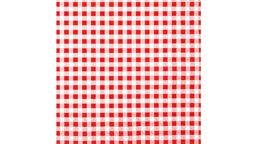 Home-Fashion Servietten Karo 33x33cm rot, weiß kariert