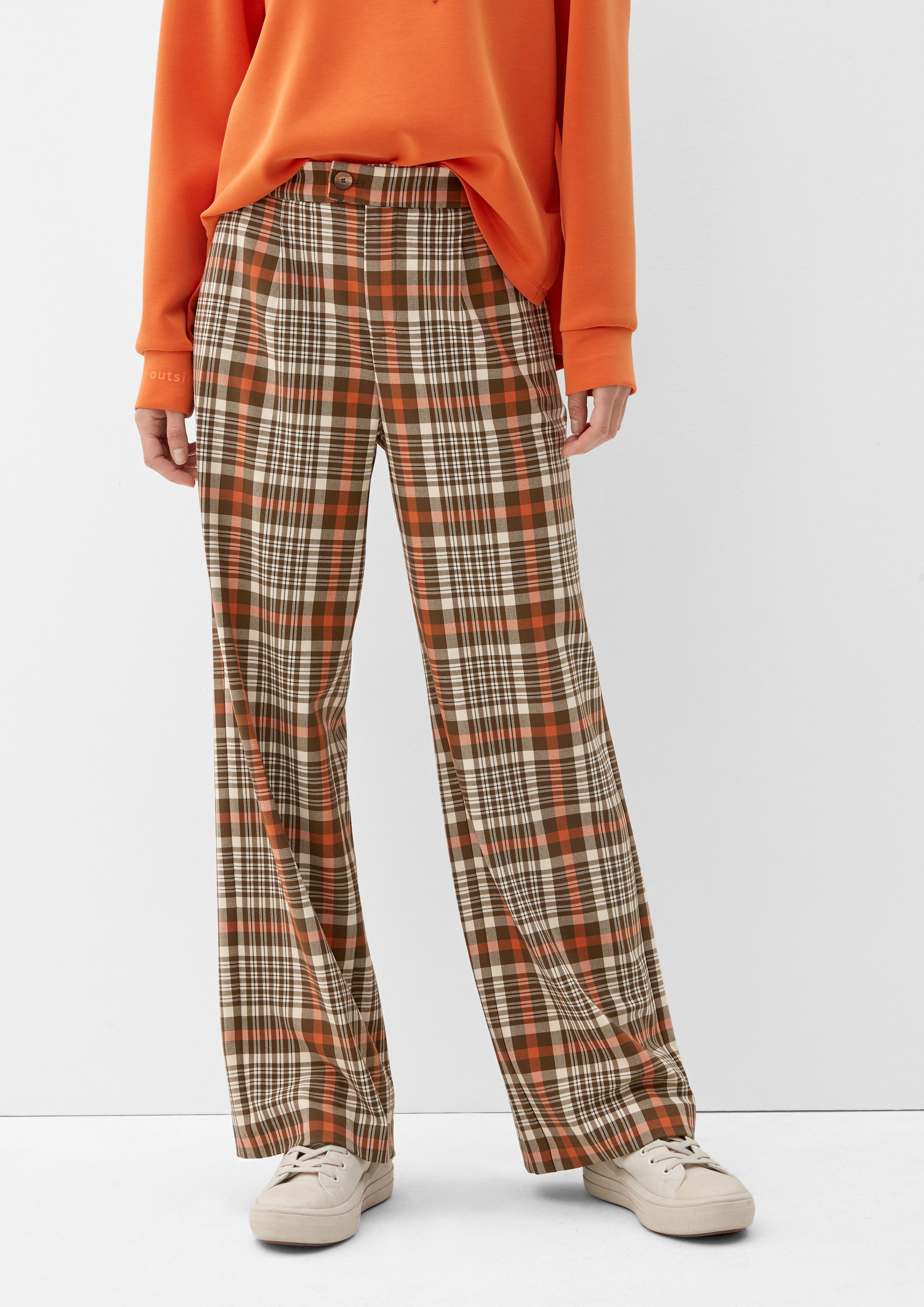 Regular: Karierte Wide leg-Hose  2121388-79N4