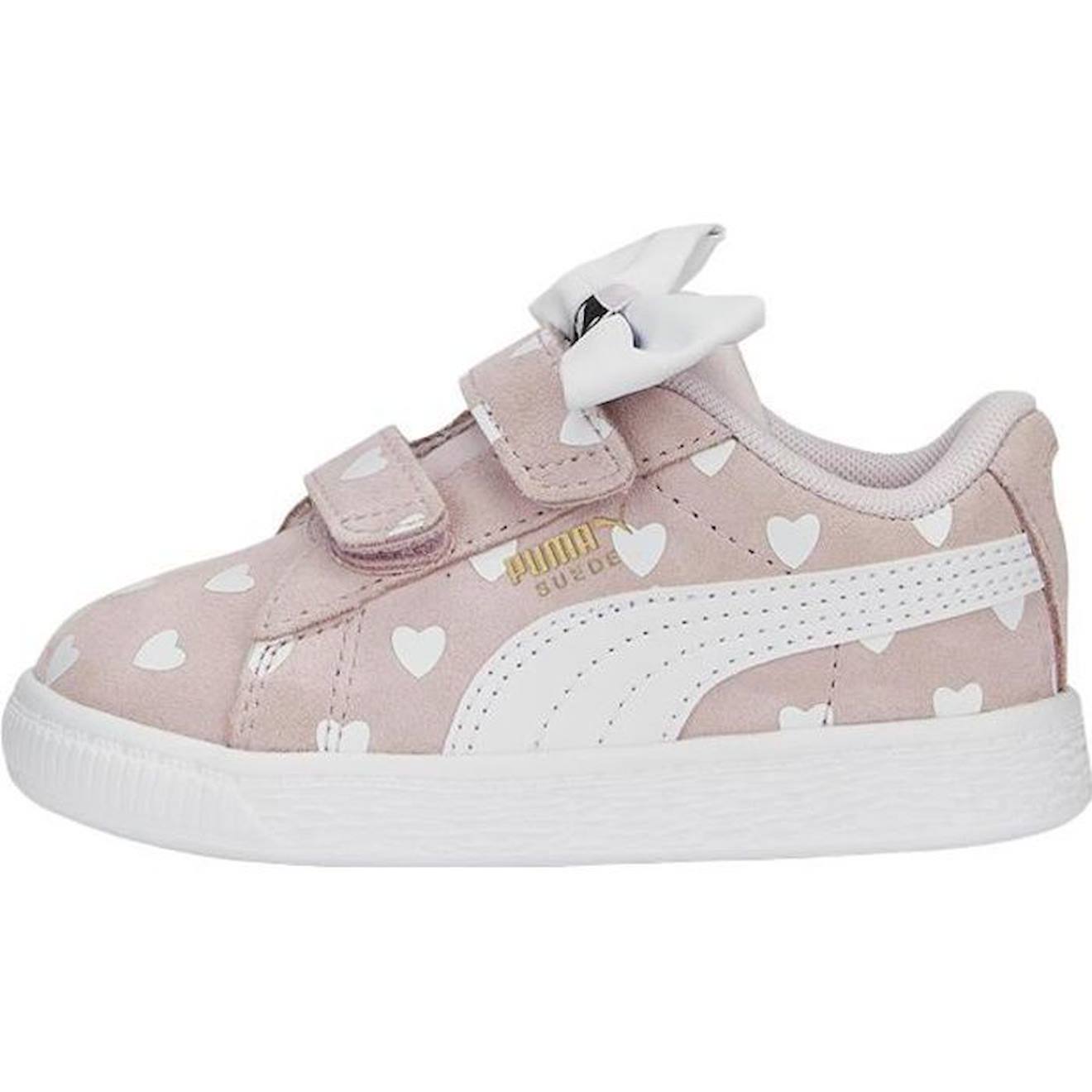 Basket Cuir Puma Enfant Suede Classic Lf Re-Bow VInf rose