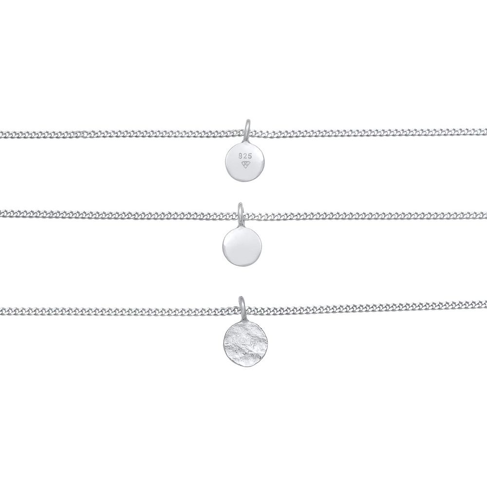Elli Elli Collier Femmes Choker Layer Three Row Plate Boho Trend Blogger en argent ste collier