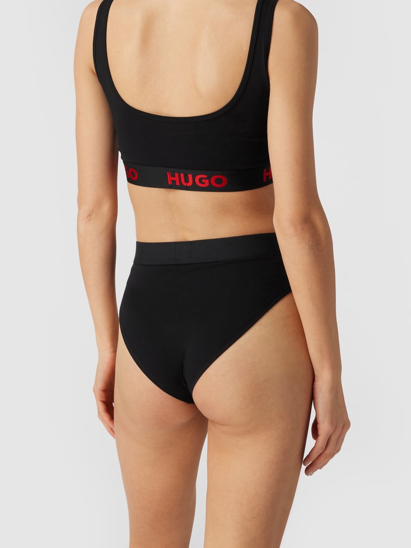 Slip mit Label-Patch in schwarz