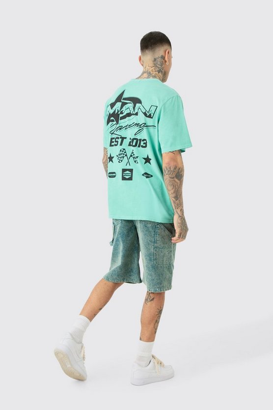 Tall Man Racer T-Shirt in Grün