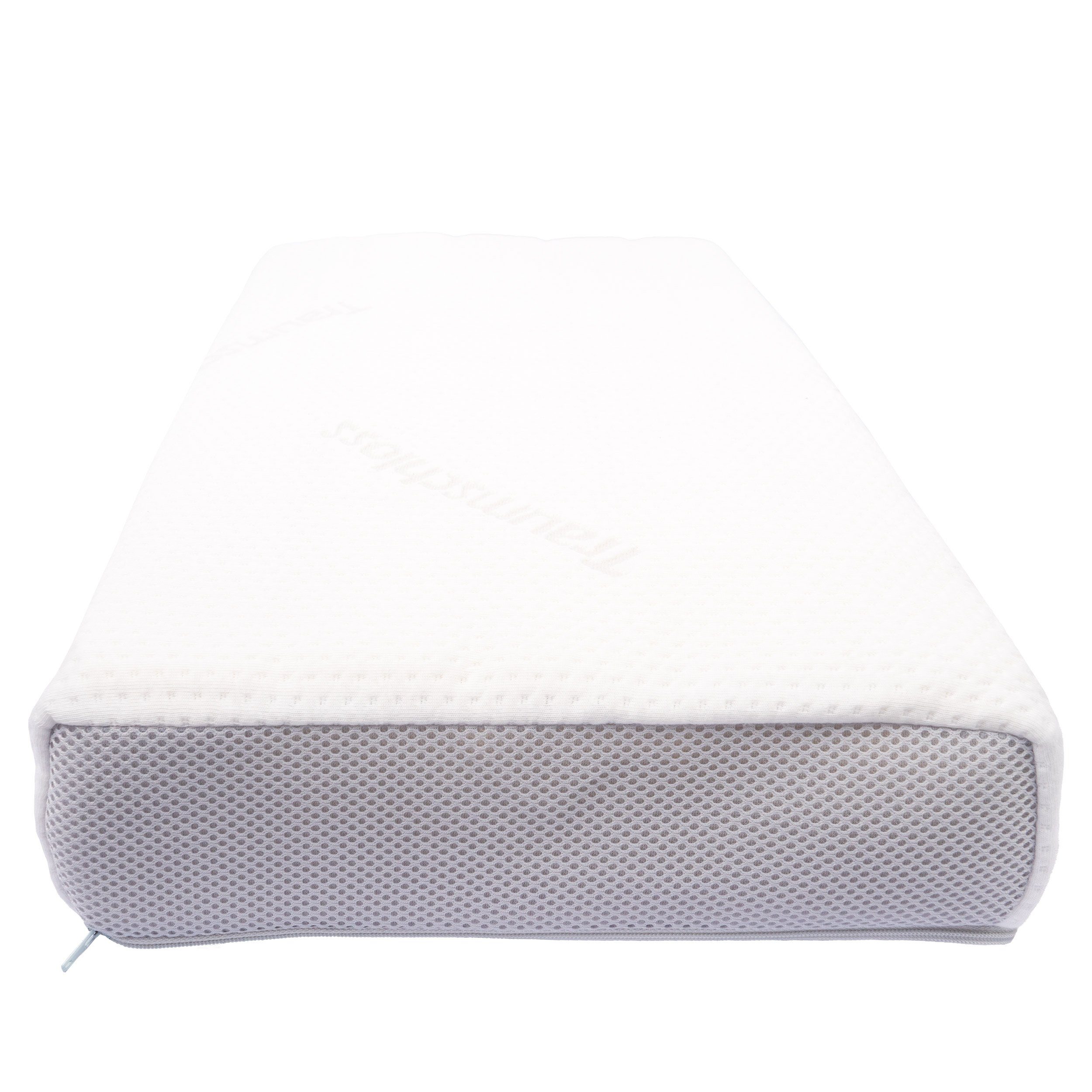 Nackenstützkissen Premium Plus, Traumschloss, Füllung: Viscoschaumkern, Bezug: 100% Polyester, Rückenschläfer, Seitenschläfer, Bauchschläfer, supersoft Ohrenweichzone mit aufwendigem 3D Würfelschnitt (RG50)