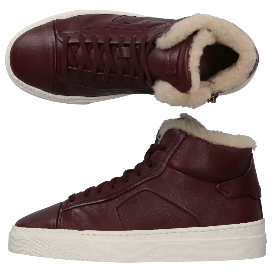 Santoni - Sneaker high 60943 Kalbsleder - rot