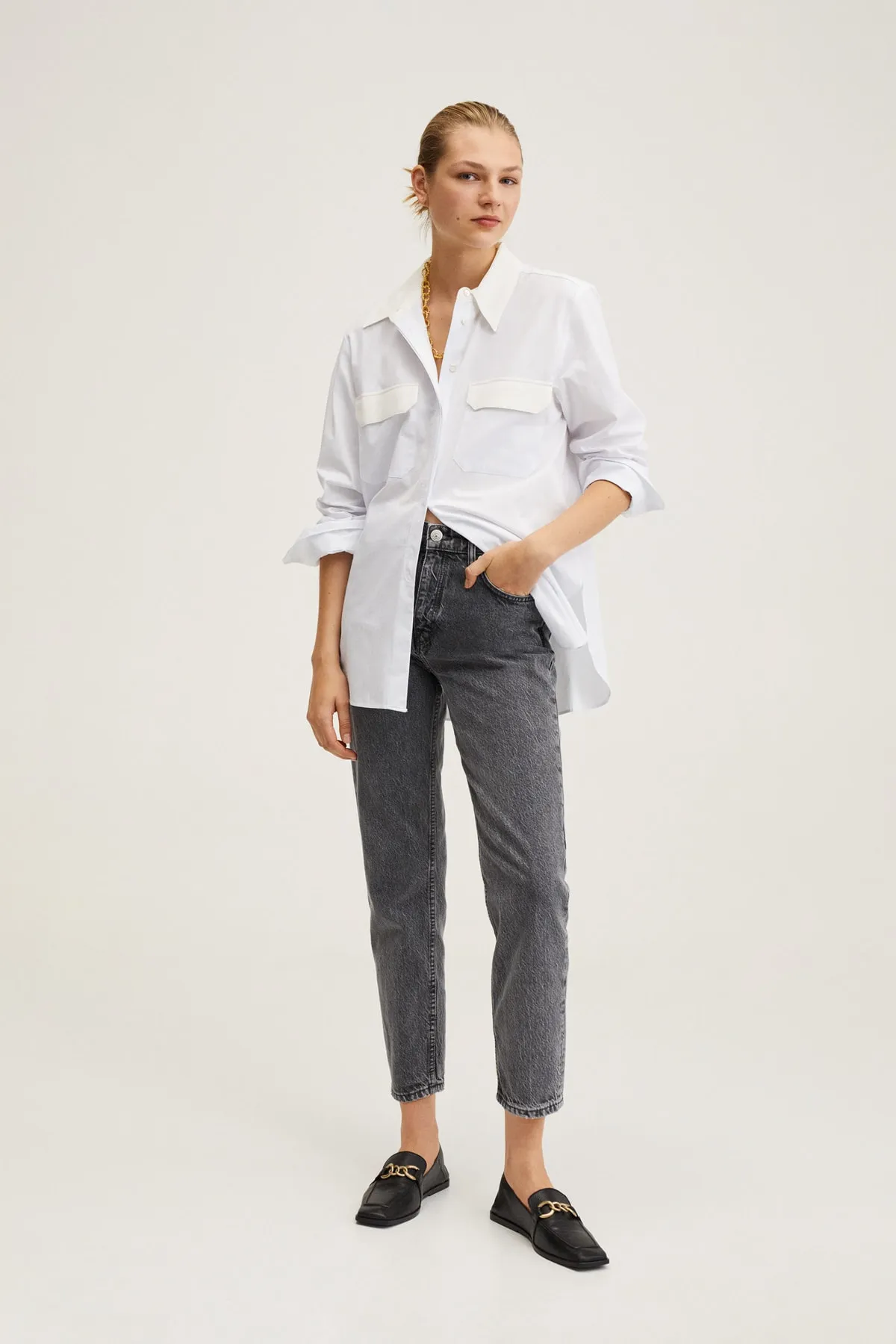 MANGO  Graue Damenjeans 27011119