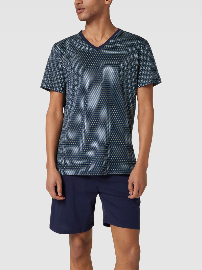 Pyjama mit Allover-Muster in petrol