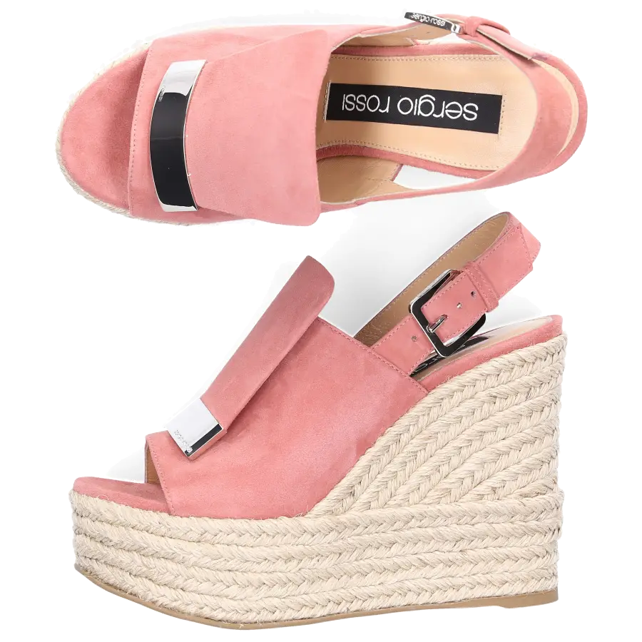 Sergio Rossi - Espadrilles SR1 ESPADRILLAS Wildleder Logo altrosa - pink