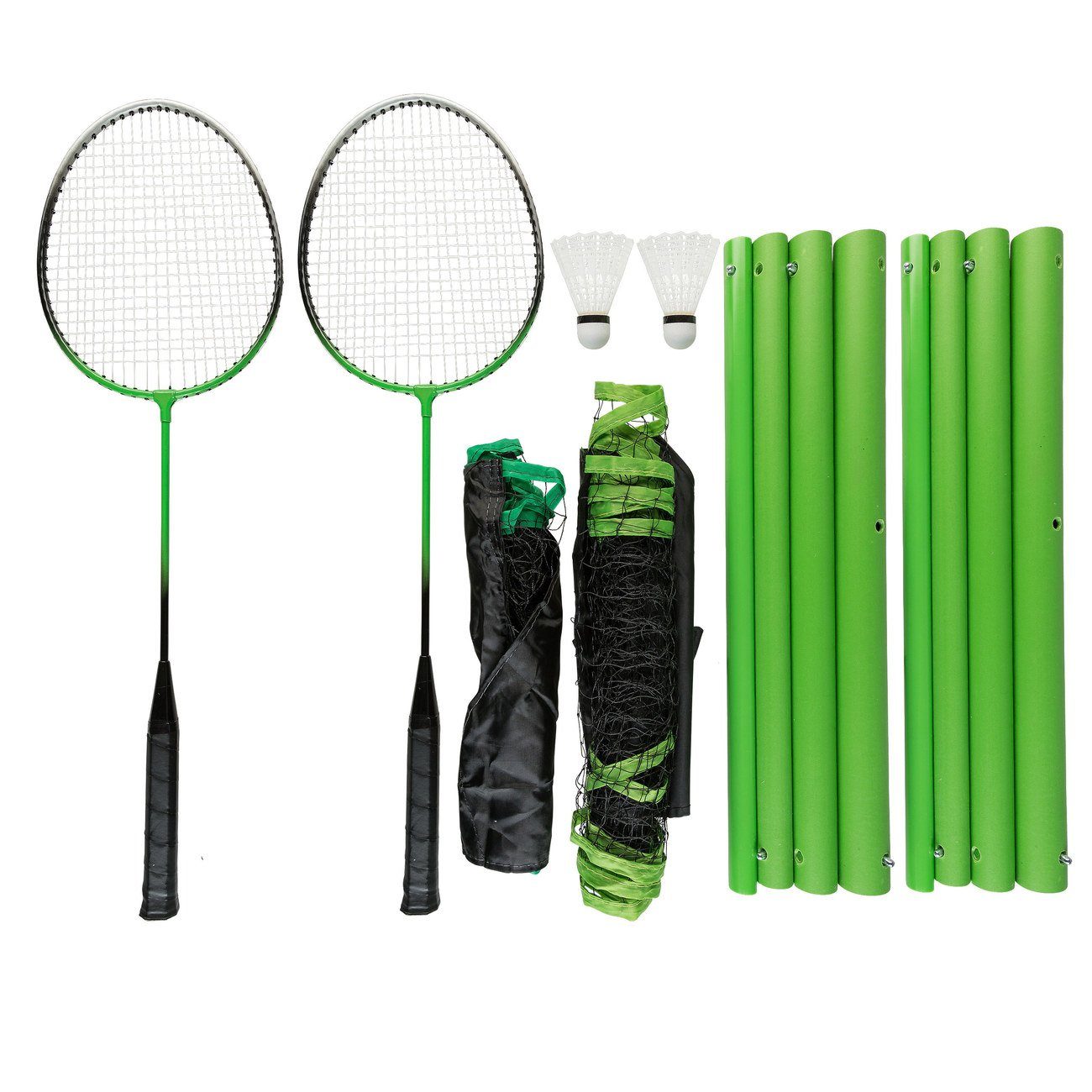 Idena Federball Federball und Tennis 2 in 1 Set - 2 Netze, 2 Schläger, 2 Federbälle & 1 Koffer (Spar-Set)