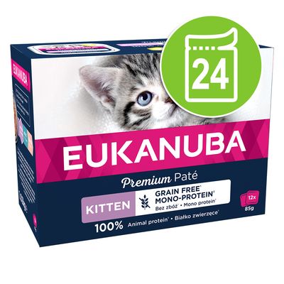Sparpaket Eukanuba Kitten Getreidefrei 24 x 85 g