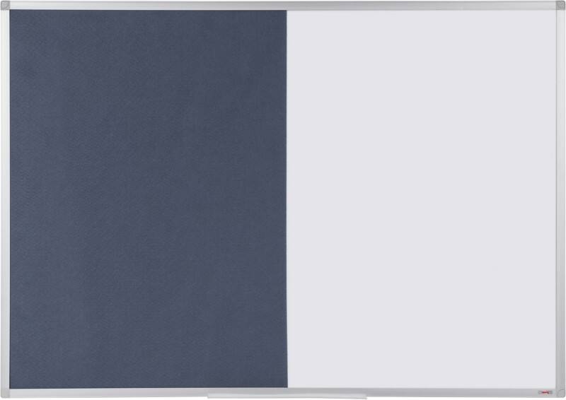 Viking Kombi-Tafel Magnetisch Filz 90 (B)x60 (H) cm Aluminium Blau, Weiß