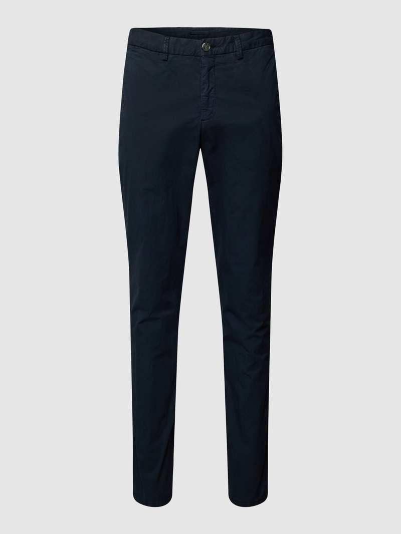 Chino in unifarbenem Design in dunkelblau