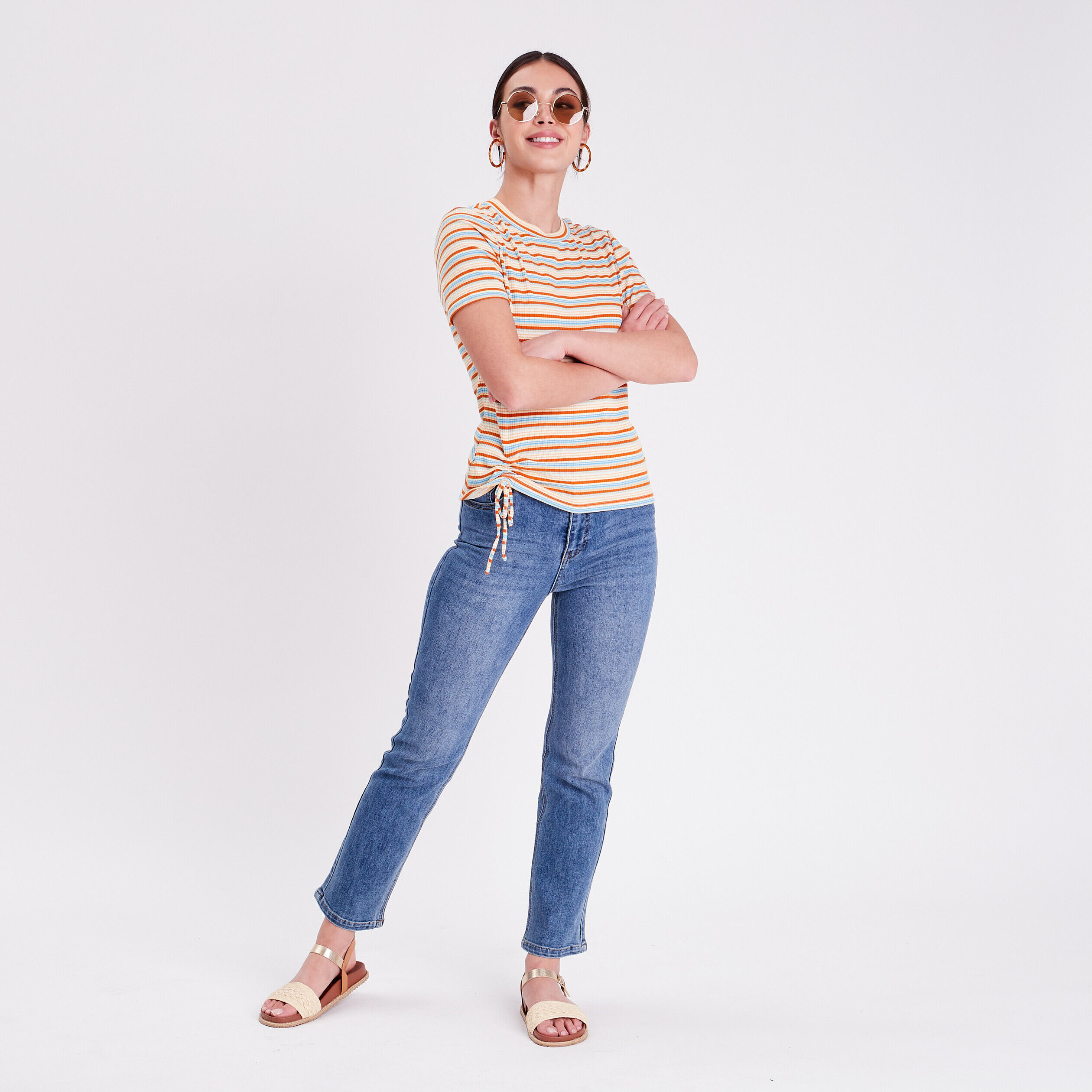 T-shirt manches courtes blanc femme | Cache Cache
