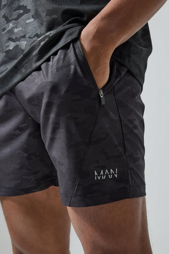 Man Active Camouflage Performance Shorts