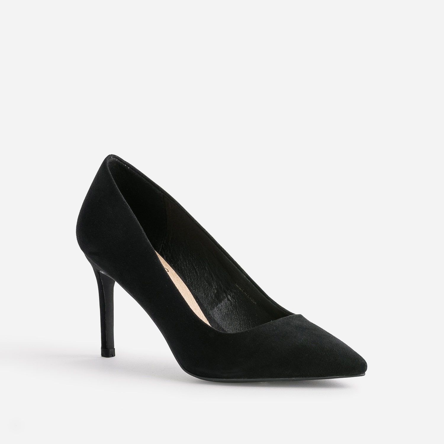 Escarpin TEXTO noir suédé éco-conçu à talon fin