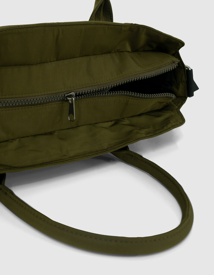 Sac cabas kaki matelassage chevrons fille