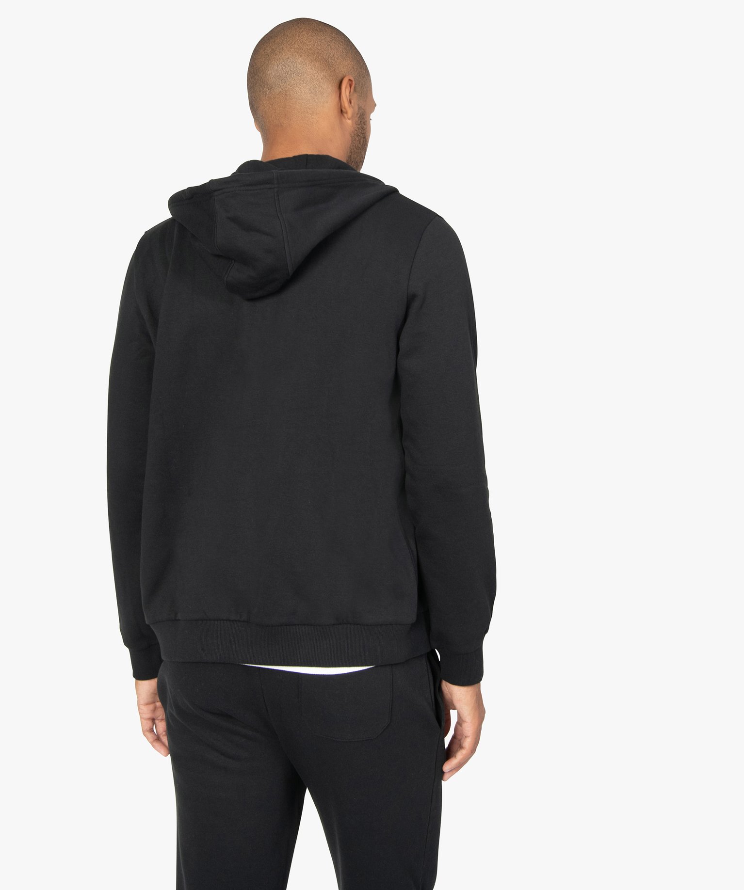 Sweat homme à capuche contenant du coton bio noir | GEMO