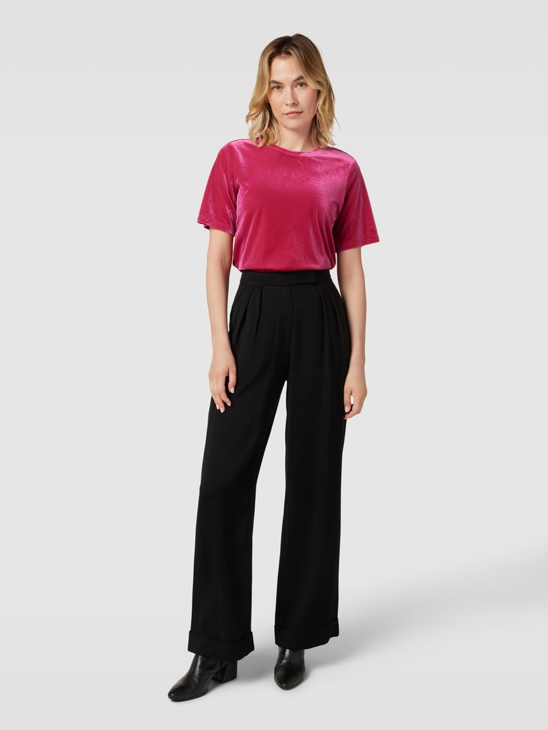T-Shirt mit Rundhalsausschnitt in fuchsia