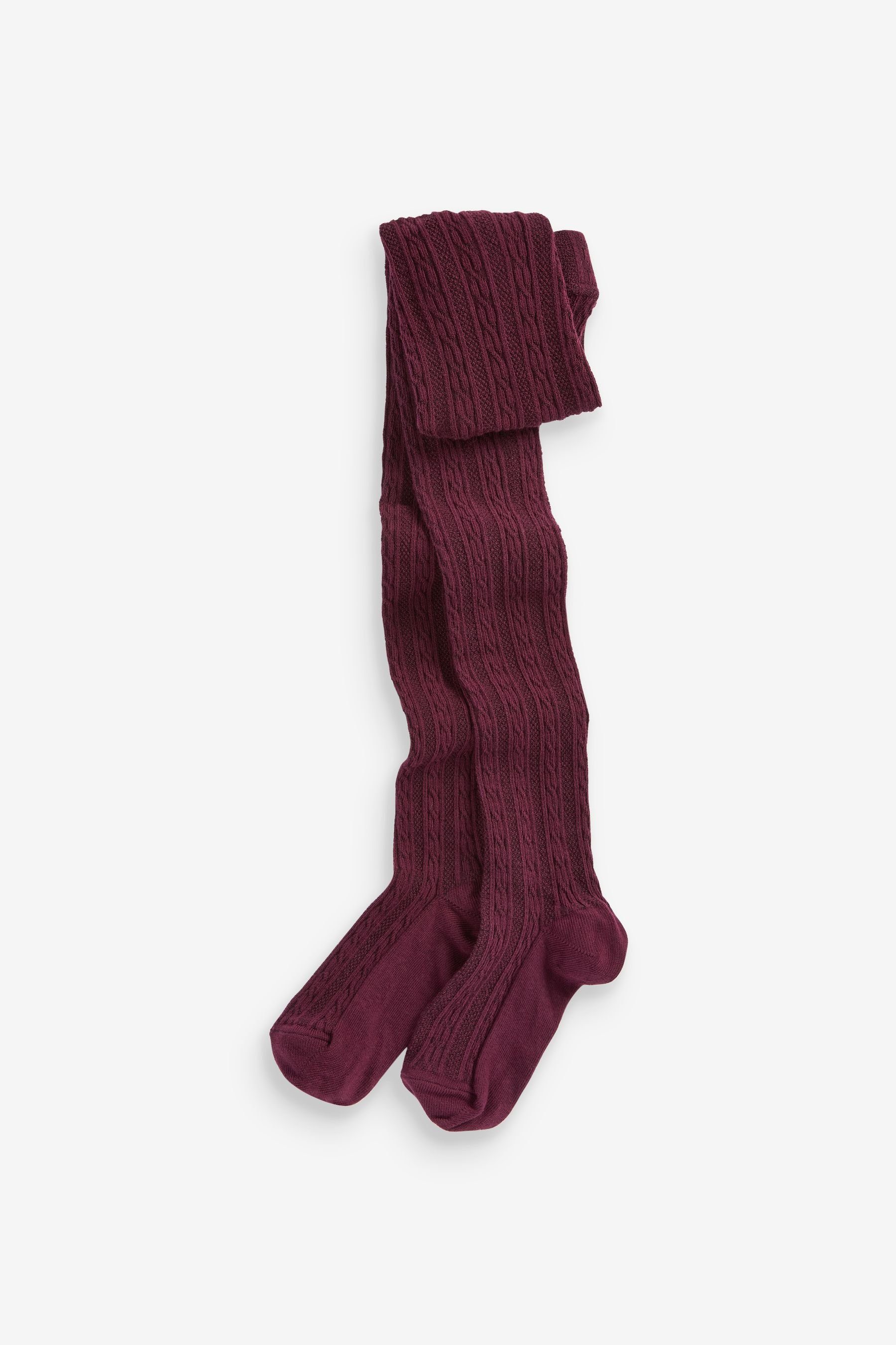 Next Strickstrumpfhose Strumpfhose mit Baumwolle und Zopfmuster (1 St)