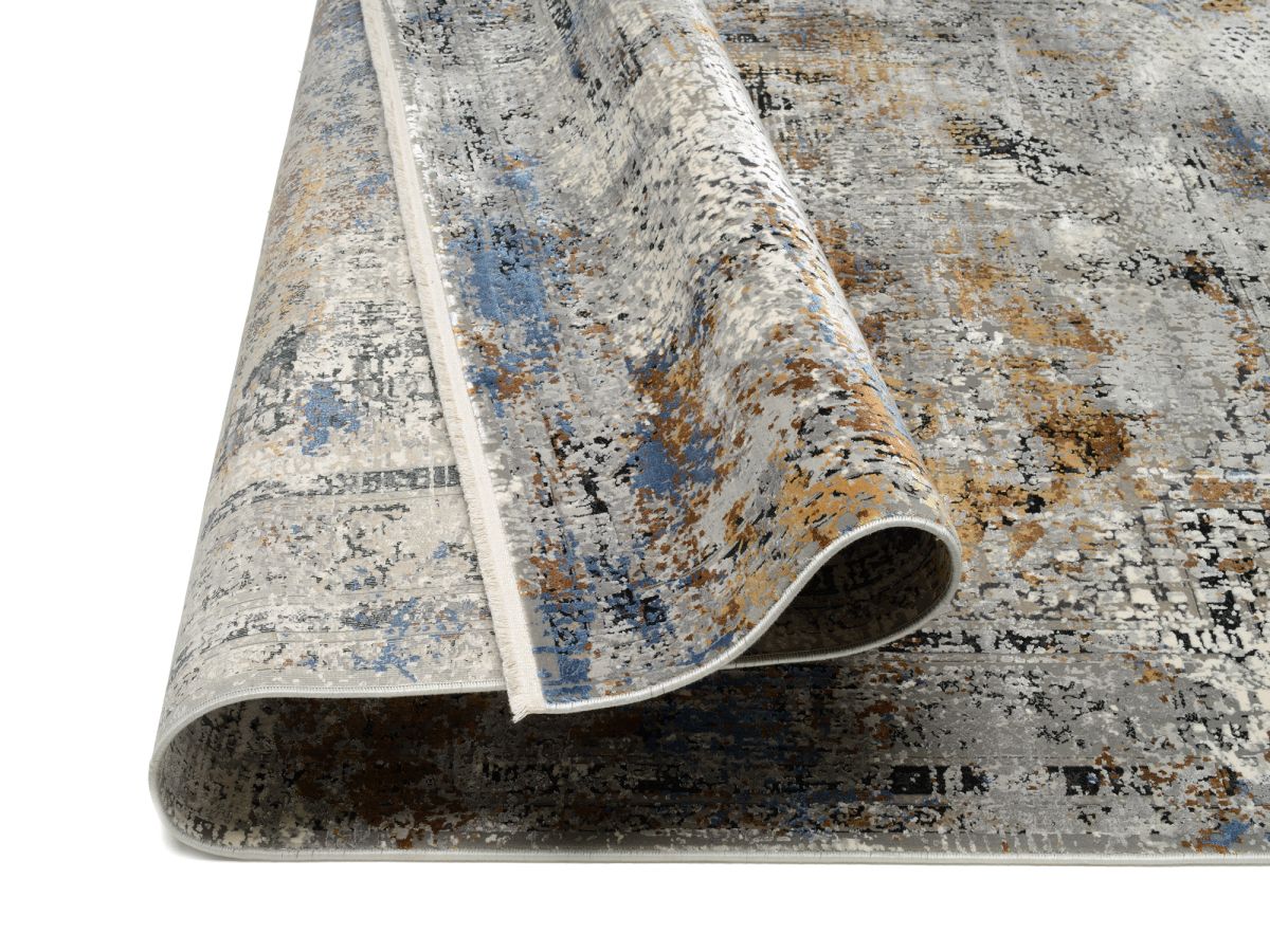 Webteppich Lace Grau-Multicolor 80 x 150 cm